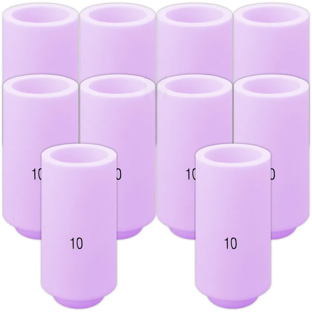 10pcs #10 10N45 Ceramic Nozzles TIG SR17/18/26