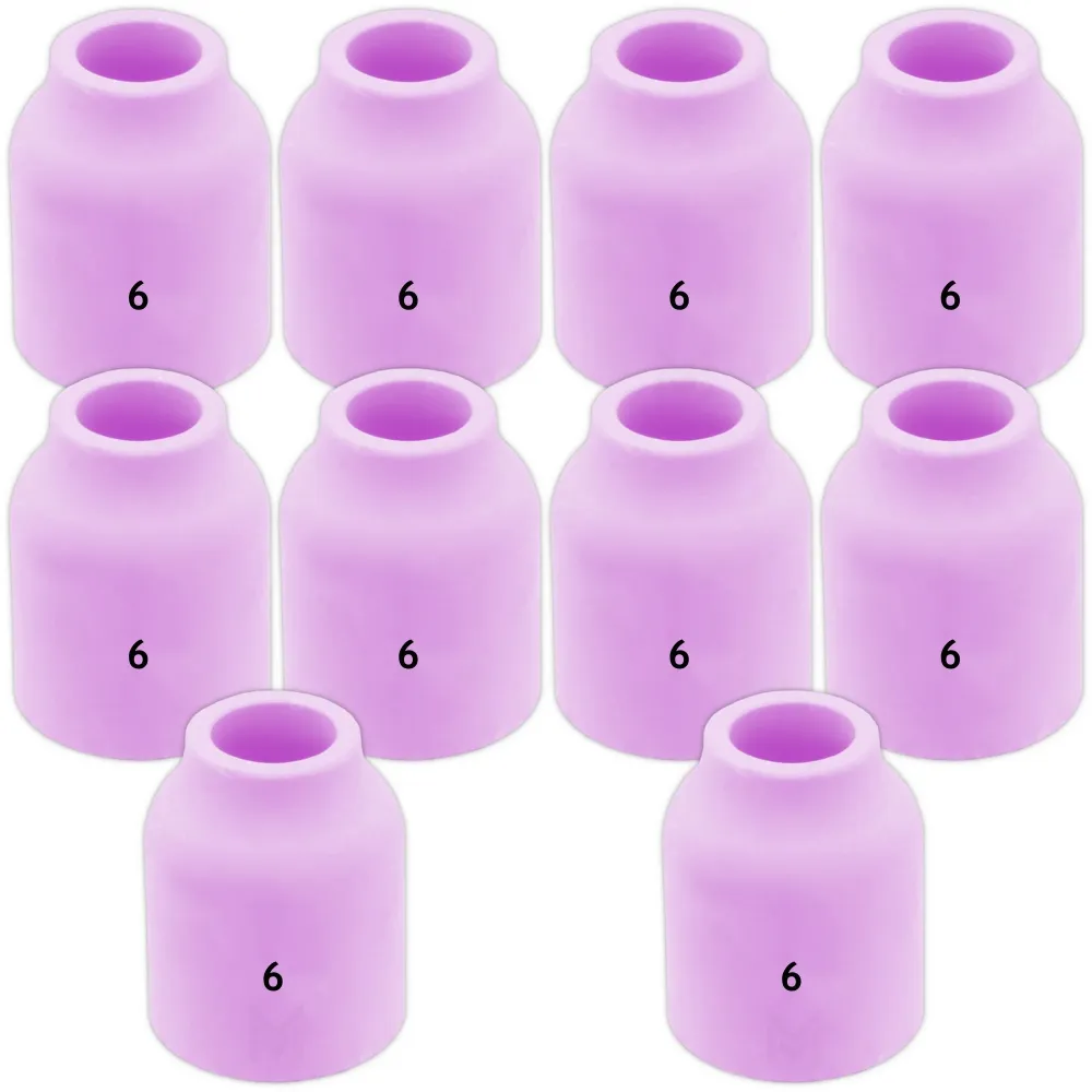 10 pcs #6 53N60 Ceramic Nozzles lenses TIG SR9/20 Vogelmann