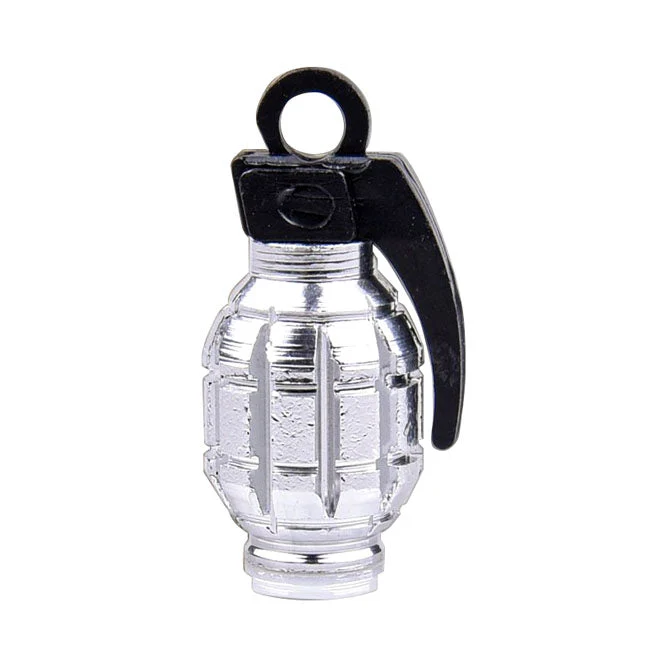 Nakrętki na trzpień zaworu Trik Tropz Hand Grenade Valve Caps. Chrom