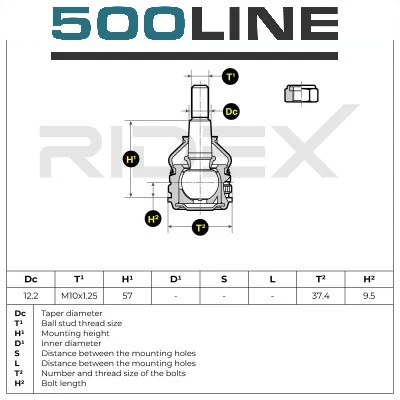 Snodo Riparazione Testina Braccio Oscillante Fiat Panda 141 / Y10