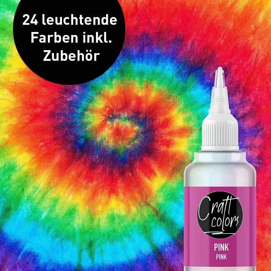 Zestaw Batik, 24 x intensywne kolory batikowe + akcesoria