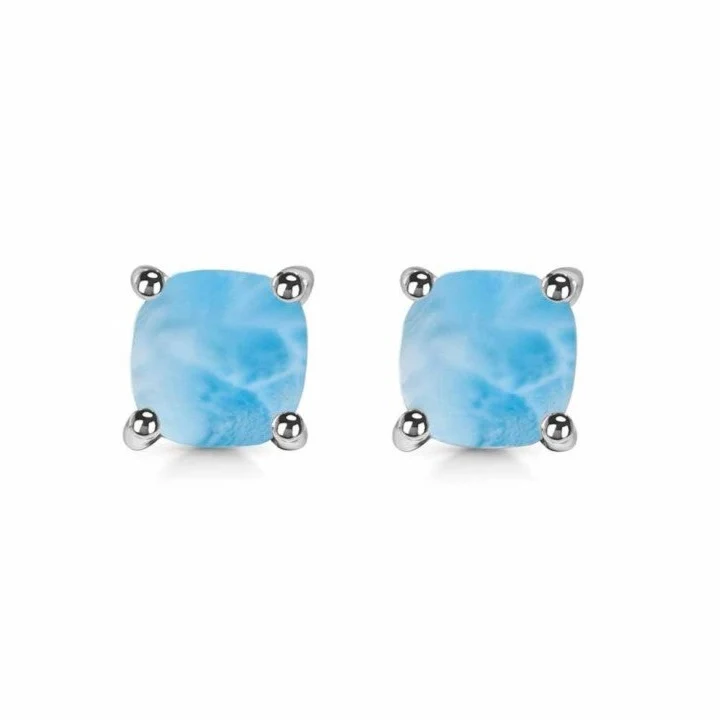 Kolczyki Stud Larimar Silver 5 mm
