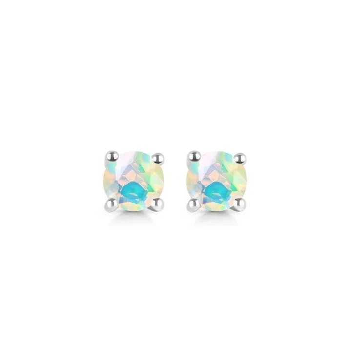 Uszy OPAL OPAL z srebrnej 5 mm rundy