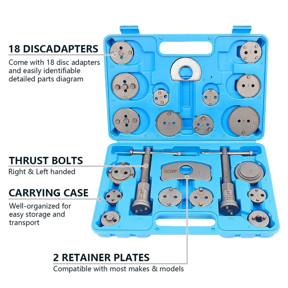 Universal Brake Caliper Rewind Tool Disc Brake Piston Spreader Brake Piston Wind Back Tool 22 szt.