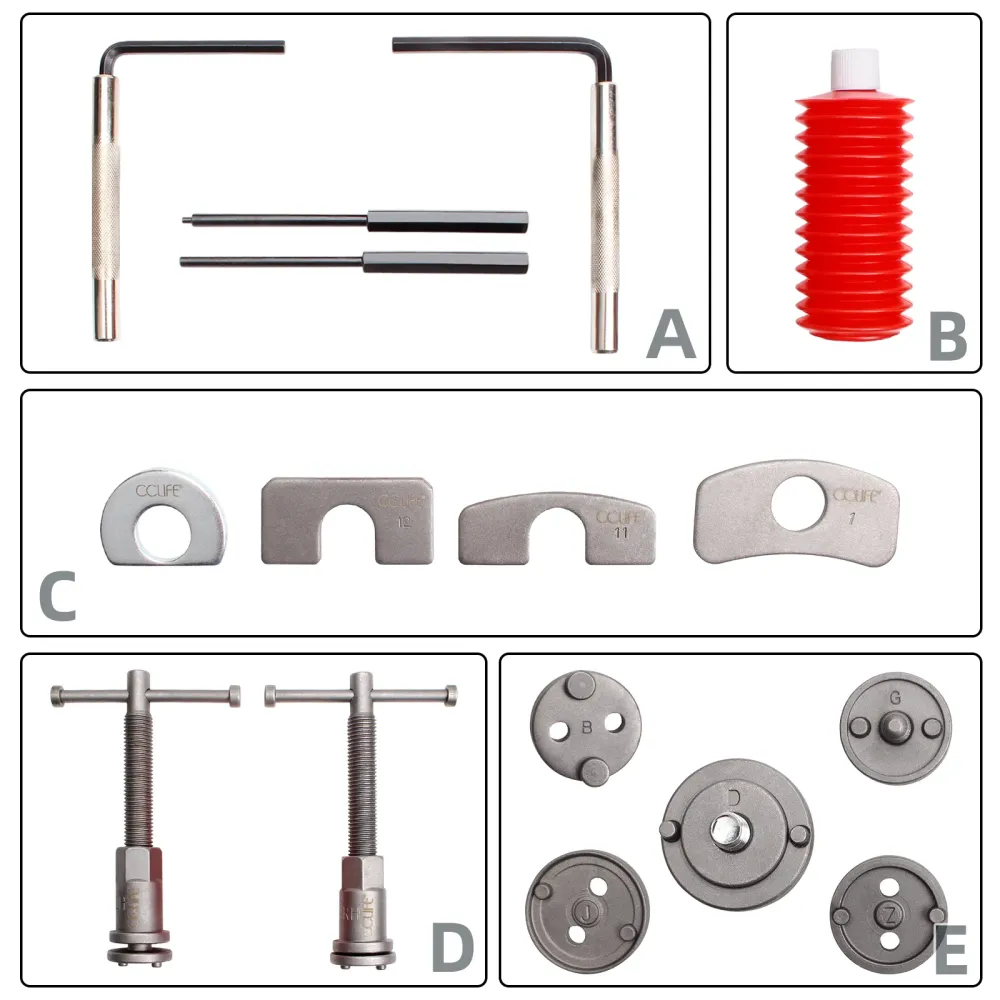 Universal Brake Caliper Rewind Tool Piston Spreader Wind Back Tool Kit 35 szt.