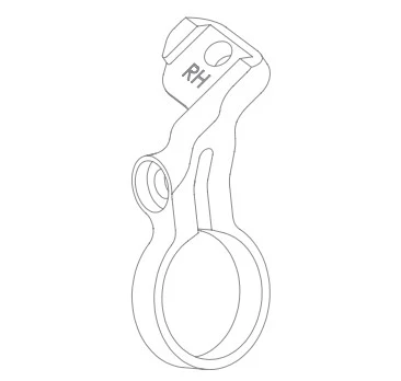 Sram AXS POD Bracket dla HOPE Tech 3/XCR Right Shift Silver